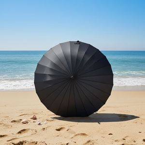New Chinese Style Semi Automatic Straight Stick Hanging Sunny and Rainy <b>Umbrella</b> With Fan and Water Spray - Product Image 4