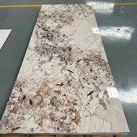 Panneau mural en PVC personnalisé, panneau en marbre UV, panneau en plastique SPC, panneau mural imperméable et résistant à l'humidité pour la décoration intérieure