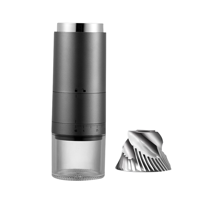 TYPE-C USB Charge Mini Electric Conical Burr Stainless Steel Coffee Grinders for Household