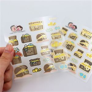 Logotipo impermeable transparente Pegatinas lindas Impresión personalizada Vinilo Hoja de pegatinas de corte de beso transparente - Product Image 3