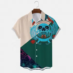Polo à sublimation imprimé numérique du Mexique tactique pour hommes logo personnalisable de style hawaïen et emballage unique