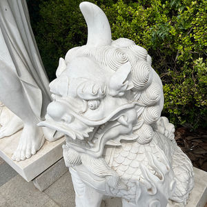 Foo-estatua personalizada de fábrica para perro, mármol, Animal, León, Chino - Product Image 4