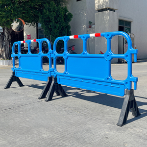 Barrera de Plástico HDPE Moldeada por Soplado 1350A, Barrera de Seguridad de Plástico para Control de Multitudes con Panel Publicitario - Product Image 4