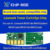 Fabricación de chips Chiprise para chips de cartucho de tóner láser LEXMARK 55B5H00 para cartuchos de tóner Lexmark Ms MX 431 432 331