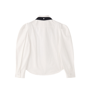 Tops de estilo corto para niña y mujer, <span class=keywords><strong>blusas</strong></span> de <span class=keywords><strong>manga</strong></span> abombada - Product Image 3