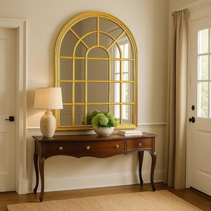 Vetro della finestra fattoria decorativo, metà del secolo parete grande specchio estetico, finestra moderna parete specchio di lusso - Product Image 3