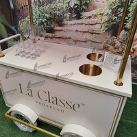 Chariot à bonbons portable personnalisé, chariot à champagne pliable pour mariages, anniversaires, fêtes, accessoires d'événements
