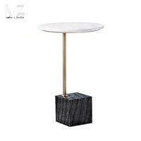 Usine vente en gros, maison, Table basse blanche contemporaine, dessus en marbre rond nordique, petite Table d'appoint moderne pour salon