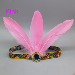 Serre-tête à plumes style indien, coiffe ethnique à plumes, accessoires de performance pour tambour africain, vente en gros - Product Image 5