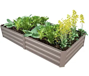花园花盆床钢高架花盆箱金属凸起花园床