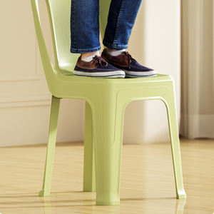 Silla Apilable de Plástico con Respaldo, Taburete Pequeño Multifuncional Moderno <span class=keywords><strong>para</strong></span> Mesa de Comedor, Silla de Estudio <span class=keywords><strong>para</strong></span> Niños en Casa Entrega Rápida - Product Image 6