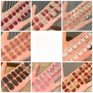 Pegatinas de Gel Súper Brillantes para Uñas, 20 Unidades, Envolturas de Uñas Semicuradas, Calcomanías de Uñas con Esmalte de Gel UV - Product Image 3