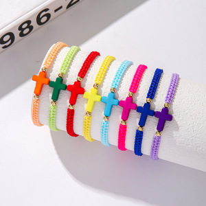 สร้อยข้อมือถักปรับได้หลากสีสัน เรียบง่ายแต่ทันสมัย ของขวัญสำหรับผู้หญิง สร้อยข้อมือแฟชั่นเสริมเสน่ห์ - Product Image 2