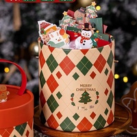 Boîte Cadeau Personnalisée avec Logo pour Noël, Emballage Cadeau, Tube Cylindrique en Papier pour Bonbons, Contenant Souvenir de Fêtes, Estampage à Chaud