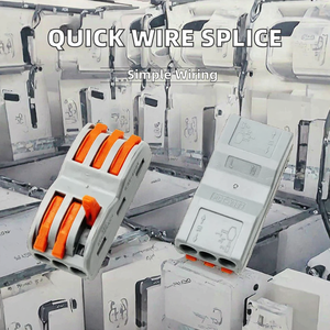 ZHNL Conector Rápido de Empalme Naranja y Gris de Venta Caliente, Terminal Eléctrico de Cobre Duradero para Conexión Rápida de Cables - Product Image 2