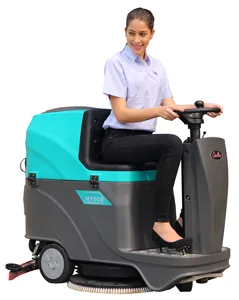 HY16 akülü sürüş tipi yer silici kurutucu makine scrubber zemin temizleme makinesi serisi ticari sürüş temizleme araba