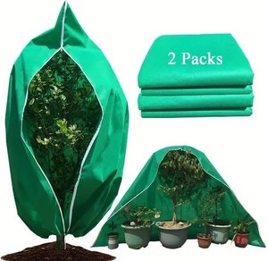 Housses de protection pour plantes avec fermeture éclair et cordon de serrage, bâches anti-gel pour plantes de jardin extérieures, arbres et plantes en <span class=keywords><strong>pot</strong></span>, hiver, temps froid - Product Image 2
