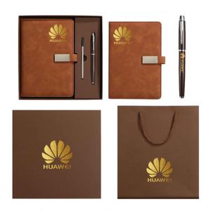 Luxury Business <b>Gift</b> <b>Set</b> Including A5 Notebook and Metal Ballpoint Pen Custom logo Promotional Business <b>Gifts</b> for Opening <b>Gifts</b> - Product Image 2