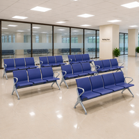 Chaises d'attente d'hôpital en métal modernes, 3 places, pour cliniques, cabinets médicaux, écoles, banques, vente en gros