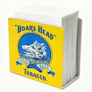 Porte-serviettes en métal personnalisé professionnel et pratique, décoration de table pour bar, club, man <span class=keywords><strong>cave</strong></span> et maison, série cigares, porte-serviettes carré - Product Image 5