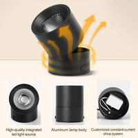 Spot lumineux LED pliable tricolore, 7/10/15W, lampe de plafond en aluminium à montage en surface, éclairage intérieur pour salon et chambre à coucher
