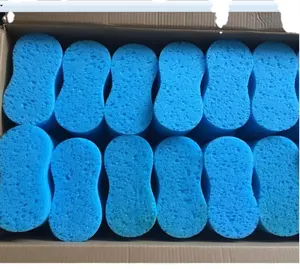 Giá thấp nhất nhiều lỗ mật độ cao màu xanh xe giặt sạch sponge