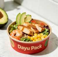 Bols à salade jetables en papier kraft biodégradable, écologiques, recyclables, de qualité alimentaire, avec logo personnalisé imprimé, étanches, pour emporter