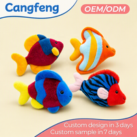 Vente en gros d'usine OEM ODM : Peluche réaliste de poisson tropical, animal en peluche doux, poisson-clown marin pour enfants, cadeau éducatif sensoriel