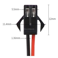 Kabel Harness HTP90101 Sepasang Kabel Steker Jantan Betina Terminal LED Konduktor Tembaga ROHS PVC Merek HITEC 3.0A 250V Lampu LED Mobil