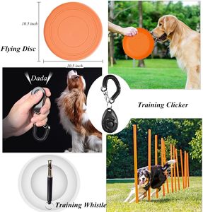 Equipo de Entrenamiento de Agilidad para Perros, Ecológico, de Plástico/PVC, para Exteriores, con Túnel, Postes, Obstáculos y Pista de Ejercicios - Product Image 3