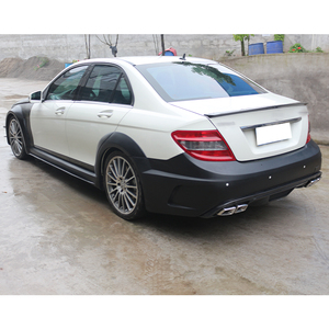 ชุดฝากระโปรงกันชนหน้าหลังรถคาร์บอนไฟเบอร์, ชุดฝากระโปรง <span class=keywords><strong>C63</strong></span>สีดำสำหรับรถเบนซ์ C-Class 2012-2014 AMG - Product Image 5