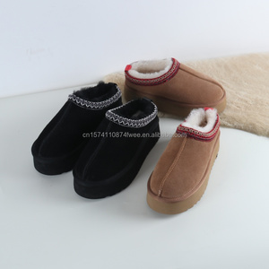 Vente directe de <span class=keywords><strong>pantoufles</strong></span> pour femmes de haute qualité, style Uggs, doublure en <span class=keywords><strong>peau</strong></span> de <span class=keywords><strong>mouton</strong></span> douce, pour la chambre, semelles en caoutchouc EVA - Product Image 6