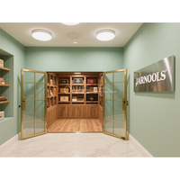 Smoke Shop Möbel Doppeltür Vitrine Display für Zigarre mit LED-Leuchten Zigarren be feuchter Schrank Zigarren Humidor Schrank