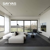 Porte en aluminium moderne robuste SAYYAS JE140 à ouverture intérieure, sur mesure, double vitrage, verre trempé, étanche, 5
