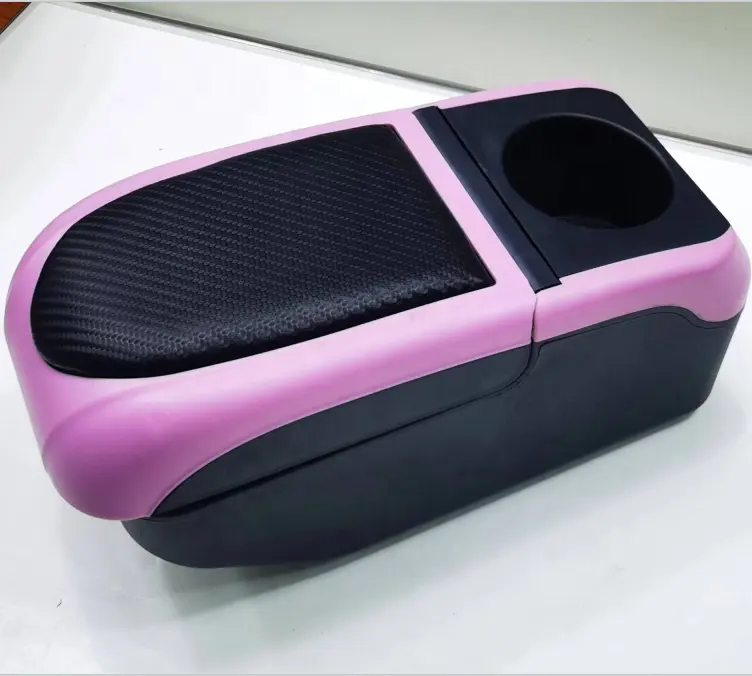 2023 متعددة الألوان مزدوجة طبقات الشريحة 6 USB تصميم الكربون الألياف سيارة تتميز بكسوة جلدية مصنوعة من البولي يوريثين مسند ذراع صندوق الخزانة ل ميتسوبيشي Xpander 2020