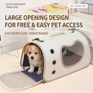กระเป๋าใส่สัตว์เลี้ยงแบบนุ่ม ระบายอากาศได้ดี รูปทรงครึ่งวงกลม พร้อมหน้าต่างใส - Product Image 3