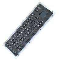 Clavier mécanique industriel de bureau 392*110 cm, IP65, métal, avec pavé tactile, 65 touches, filaire, standard, anti-poussière, en acier inoxydable, PS/2, USB