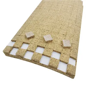 Cork Separator Pads with Self-Adhesive PVC Foam for Glass Protecting Glass Protection Adhesive Cork with Blue Liner