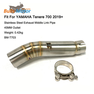 Pour YAMAHA 2019 2020 2021 <span class=keywords><strong>2022</strong></span> <span class=keywords><strong>Tenere700</strong></span> tuyau d'échappement moyen Tenere 700 tuyau d'échappement moyen lien connecter moto sans lacet - Product Image 2