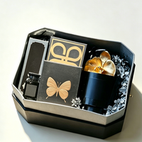 Boîte cadeau octogonale en cuir PU de luxe YZ avec poignée, boîtes rigides en carton personnalisées avec logo pour souvenirs de mariage