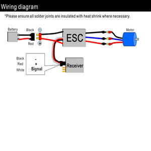 Contrôleur de vitesse électrique 20A ESC 2-4S 3A UBEC avec fiches XT60 et 3,5 mm pour moteur brushless RC - Product Image 4