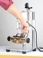 Machine à embosser manuelle avec moule à changement rapide pour logos, marques déposées, cuir PU et estampage à chaud