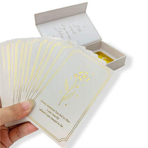 Hochwertige benutzer definierte gedruckte Selbst liebe inspirierende Zitate Bestätigung karte Exquisite Gold gestempelt Fabrik preis zum Spielen - Product Image 3