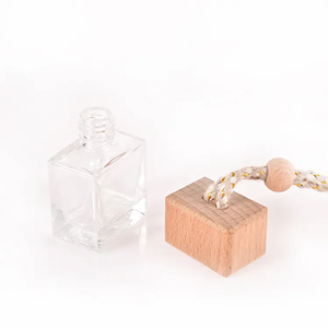 Difusor de ambientador de vidrio para coches 10ml colgante Perfume botella de aromaterapia cuadrado 8ml viales de adorno rellenables - Product Image 4