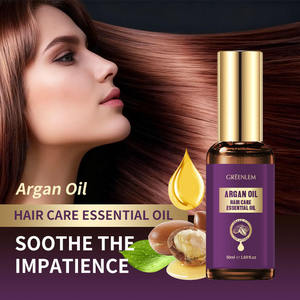 Brume capillaire à l'huile d'argan marocaine Greenlem, enrichie aux herbes, nourrissante, boostant la brillance, protection thermique, anti-frisottis, lissante - Product Image 2