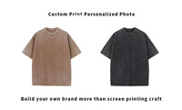 T-shirt Streetwear Oversize Homme 100% Coton Haute Qualité Mode Rétro Vintage Manches Courtes Décontracté Anti-boulochage Uni 230g