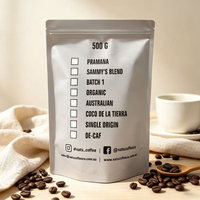 Sachet Doypack Personnalisé Imprimé Anti-humidité avec Fermeture Éclair en Feuille d'Aluminium pour 500g de Grains de Café