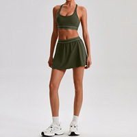 Jupe de golf et de tennis pour femmes avec poches, ensemble antidérapant pour le badminton, le fitness, la course en plein air et le yoga