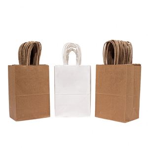 Wholesale Custom Kraft <b>Paper</b> Bags Brown White Design for Party Wedding or Gift for Promotion and Packaging with Own Logo - Product Image 2