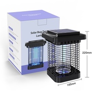 Piège à insectes électrique solaire, portée de 1076 pieds carrés, lampe anti-moustiques, étanche IP65, intérieur/extérieur, attrape-mouches et insectes